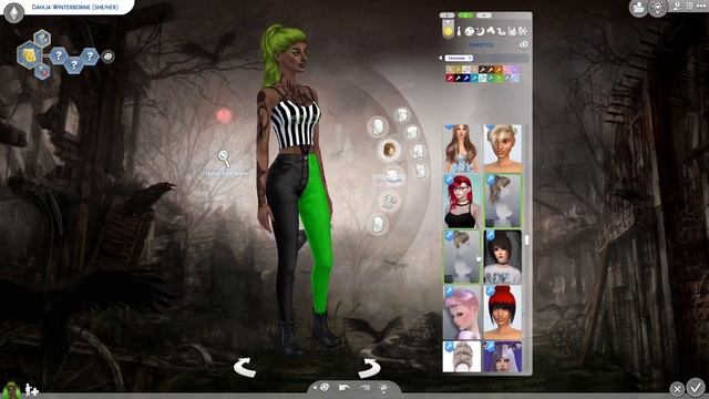 Beetlejuice Inspired Goth Outfit | Sims 4 Create A Sim (CAS) + CC Links