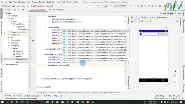 Browser progressbar webview back , forward , stop, home button, create with android studio Part 2 смотреть онлайн