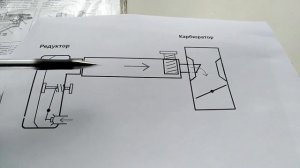 Подвод газа к карбюратору. ГБО 2 поколения..mp4