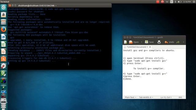 Install gcc and g++ compilers in linux ubuntu. смотреть онлайн