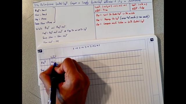 LeetCode 234: Palindrome Linked List - Python (Details) смотреть онлайн