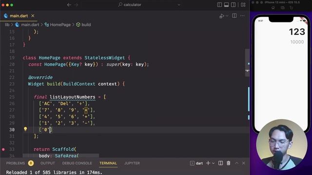 Membuat UI Simple Calculator di Flutter Cocok untuk Pemula | Part 1 смотреть онлайн