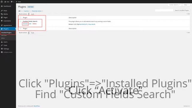 Custom Fields Search WordPress Plugin - Installation Tutorial смотреть онлайн