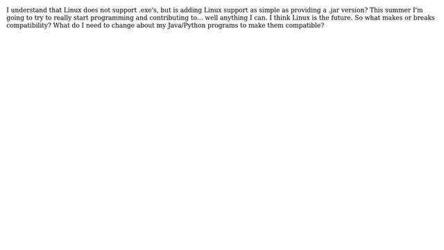 What makes a program Linux compatible/incompatible? смотреть онлайн