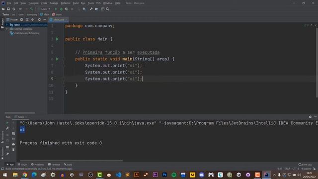 Curso de Java para Iniciantes - 04 - Primeiro Código смотреть онлайн
