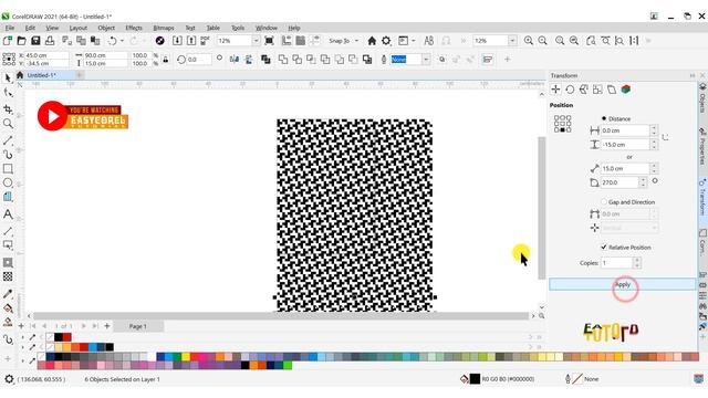 How to Create Jersey Design from Tetris Game Idea in CorelDraw 2021 смотреть онлайн