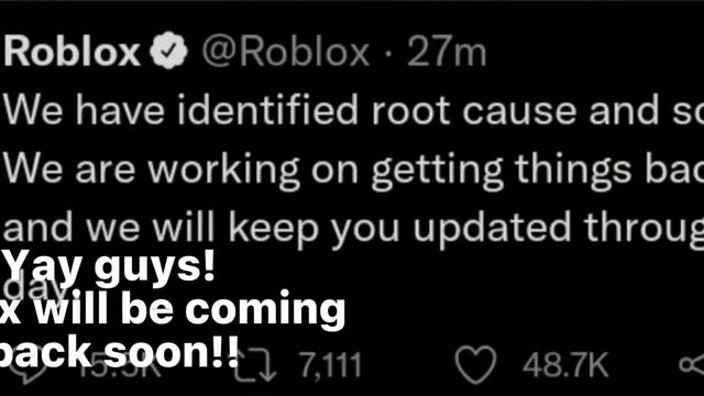 Yesss roblox will be back soon! смотреть онлайн
