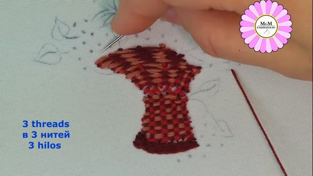 How to embroider lilac flowers | Art embroidery | easy stitch смотреть онлайн