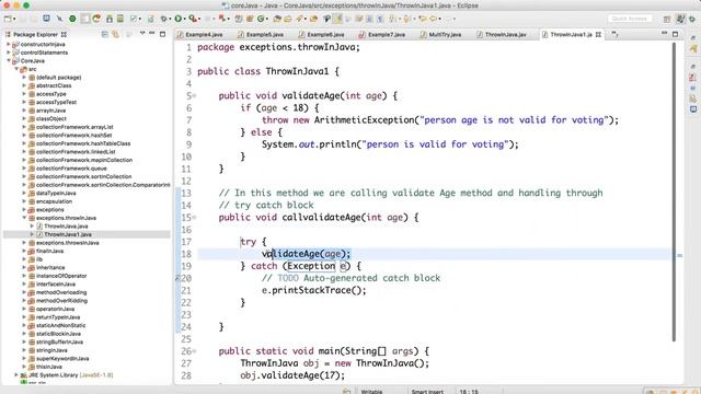 Throw in Java смотреть онлайн