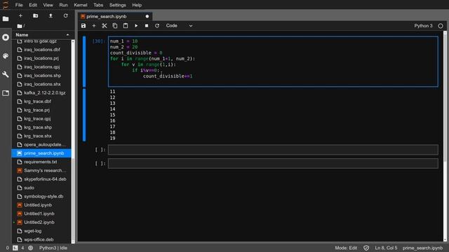 searching for prime numbers between two numbers in python смотреть онлайн