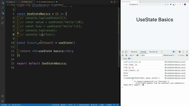 React 18 Tutorial - useState Basics смотреть онлайн