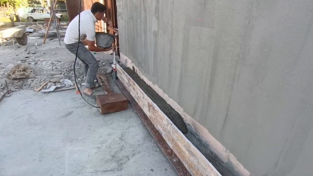 Натуральный камень. Цоколь. How To Install Natural Stone. #travertin #kurilish #remont #sokilterish