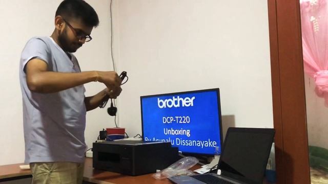 Brother DCP-T220 Printer Unbox sinhala සිංහල смотреть онлайн