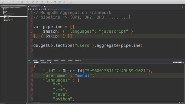 #7: $skip pipeline operator - MongoDB Aggregation Framework смотреть онлайн