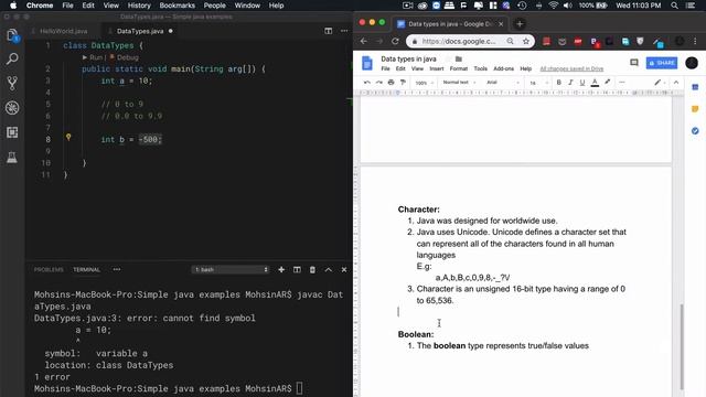 Java Tutorial For Beginners 10 - Data types | Primitive types in java Step by Step understand смотреть онлайн
