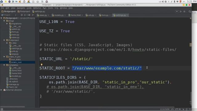 45 Python Web Django Static URL Static ROOT شرح محتويات الملفات الثابتة смотреть онлайн