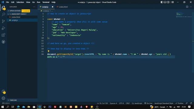 Learn Javascript Object Create, Add, Delete смотреть онлайн