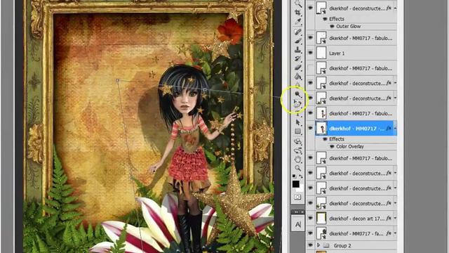 Creating an Art journal page in Photoshop *Xquizart* смотреть онлайн