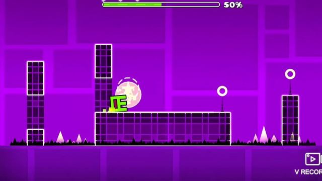 Как пройти 1 уровень Stereo Madness на 3 звёзды с первого раза в Geometry Dash смотреть онлайн