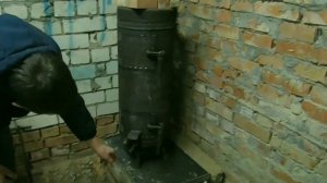 Вертикальная печь из газового баллона