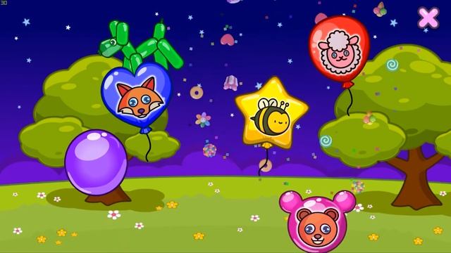 Animated Animals Balloons | Fun Game | Popping Balloons смотреть онлайн