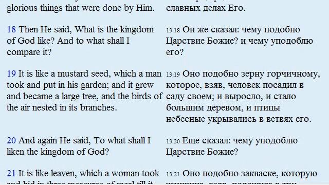 Английский язык по Библии. NKJV Gospel of Luke 13. Евангелие от Луки 13 . Аудирование смотреть онлайн