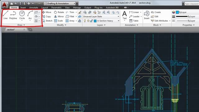 AutoCAD LT 2014 Tour the user interface смотреть онлайн