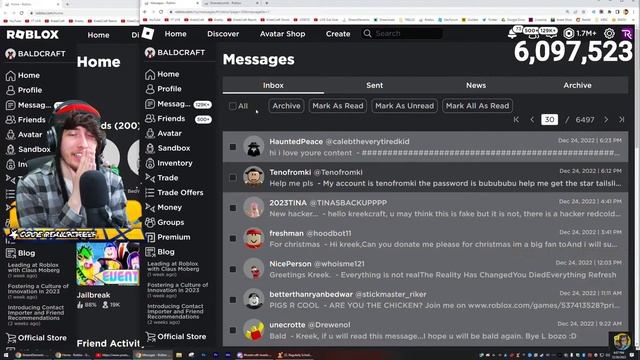 Kreekcraft accidentally leaks a roblox account password смотреть онлайн