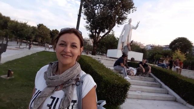 Салоники, Греция Площадь Аристотеля Памятник Э. Венизелосу -премьер-министру смотреть онлайн