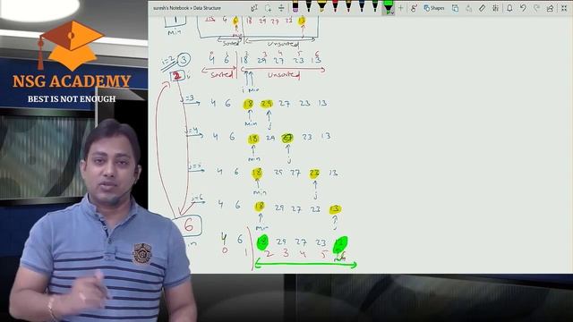 Selection Sort | Data Structure Using C | Suresh Agrawal | #5 смотреть онлайн