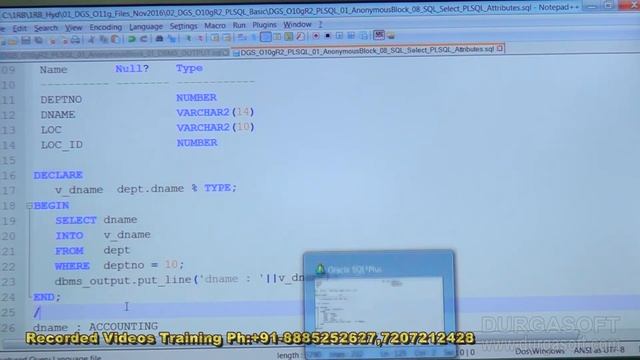 Oracle Tutorial || PL/SQL|| AnonmousBlock Part - 6 by basha смотреть онлайн