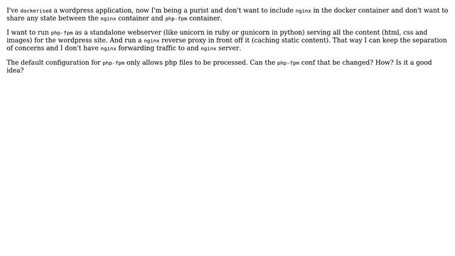 DevOps & SysAdmins: Is it possible to serve static html from php-fpm? (2 Solutions!!) смотреть онлайн