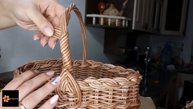 Плетеная корзина . Как оплести ручку и сделать крепкие замочки