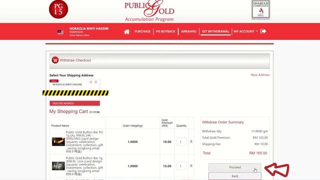 Cara buat pengeluaran emas Public Gold (GIT Withdrawal) dari dari GAP смотреть онлайн