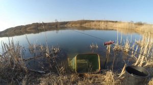 Ловля уклейки на карьере ранней весной, или открытие фидерного сезона, апрель 2021