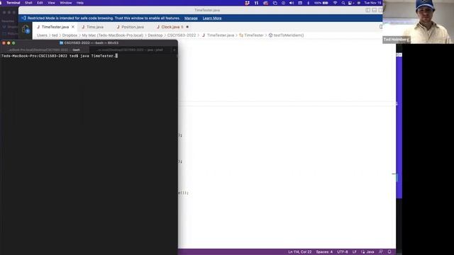 CSCI1583 - Lecture 23: Demo - Time class with Constructors смотреть онлайн