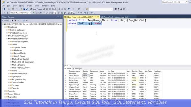 SSIS Part 13 : Execute SQL Task in Telugu || SSIS Variables ||MSBI Tutorials смотреть онлайн