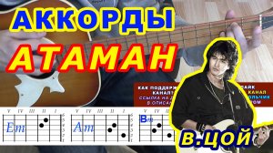 Атаман Аккорды ? Виктор Цой Группа Кино ♪ Разбор песни на гитаре ♫ Гитарный Бой для начинающих