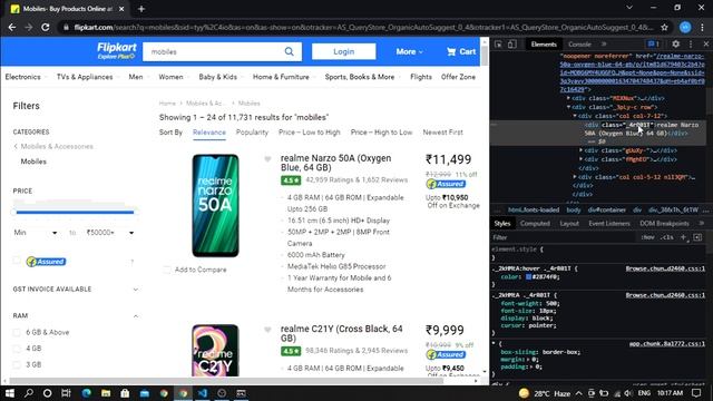 Web scraping with python | Beautiful soup & Requests | Scrape data on flipkart смотреть онлайн