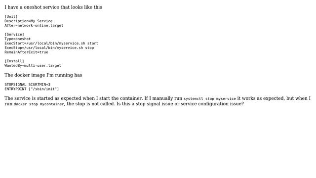 Unix & Linux: Systemd stop services inside docker container on stop смотреть онлайн