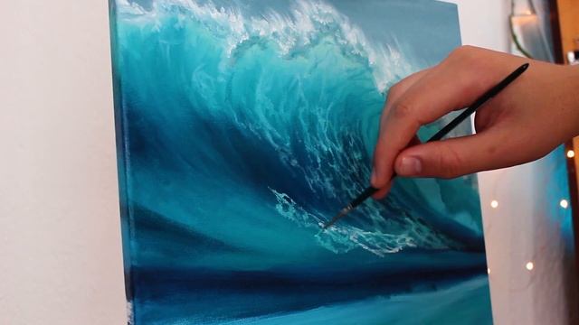 Oil Painting Tutorial - Ocean Wave / Quick Explanation of Highlights and Shadows смотреть онлайн
