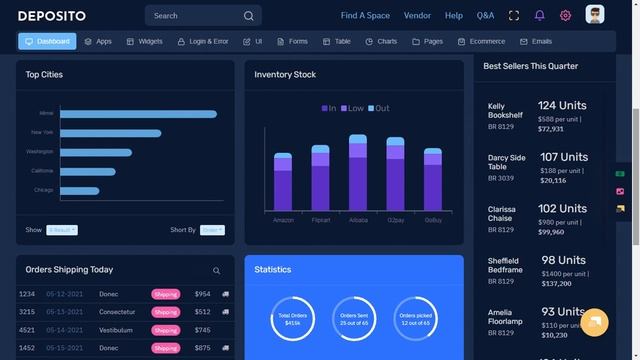 Warehouse Logistics Bootstrap 5 Admin Templates with LTR Dark Theme смотреть онлайн