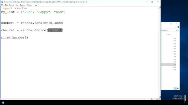 9. Importing random - Python 3 basic tutorial series - Digital Student Online School смотреть онлайн