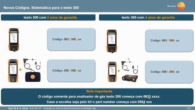 Treinamento - analisadores de gases de combustão testo 310 e testo 300 смотреть онлайн