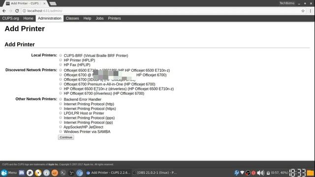 How to add a Network Printer using CUPS смотреть онлайн