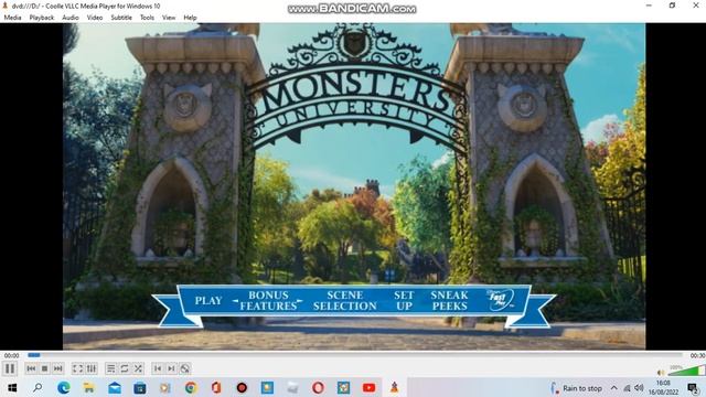 Monsters University DVD Menu Walkthrough смотреть онлайн
