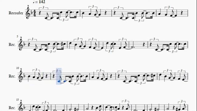Recorder Sheet Music: How to play It's Only A Paper Moon by Harold Arlen смотреть онлайн