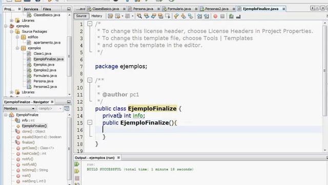 Metodo finalize en Java смотреть онлайн