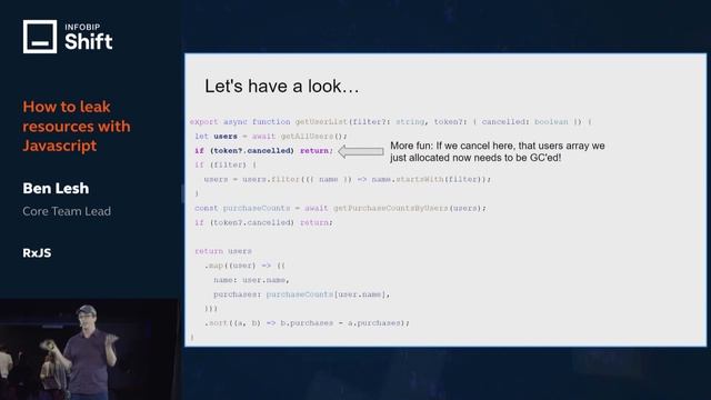 Infobip Shift 2022: How To Leak Resources With JavaScript! - Ben Lesh (RxJS) смотреть онлайн