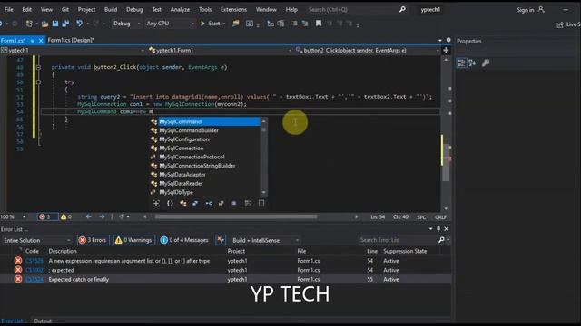 Insert Data in MySQL Table from C# .Net Windows Form смотреть онлайн